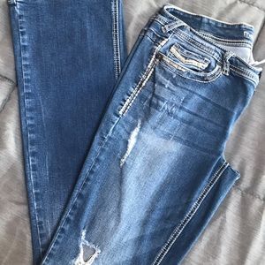 Maurice’s destructed bootcut jeans. Size 7/8 regular